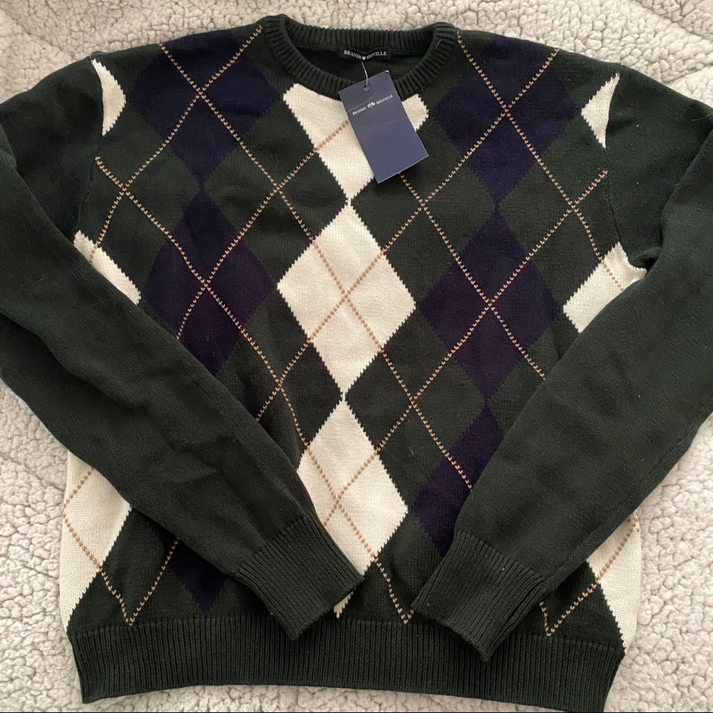 BRANDY MELVILLE Plaid Crewneck Sweater